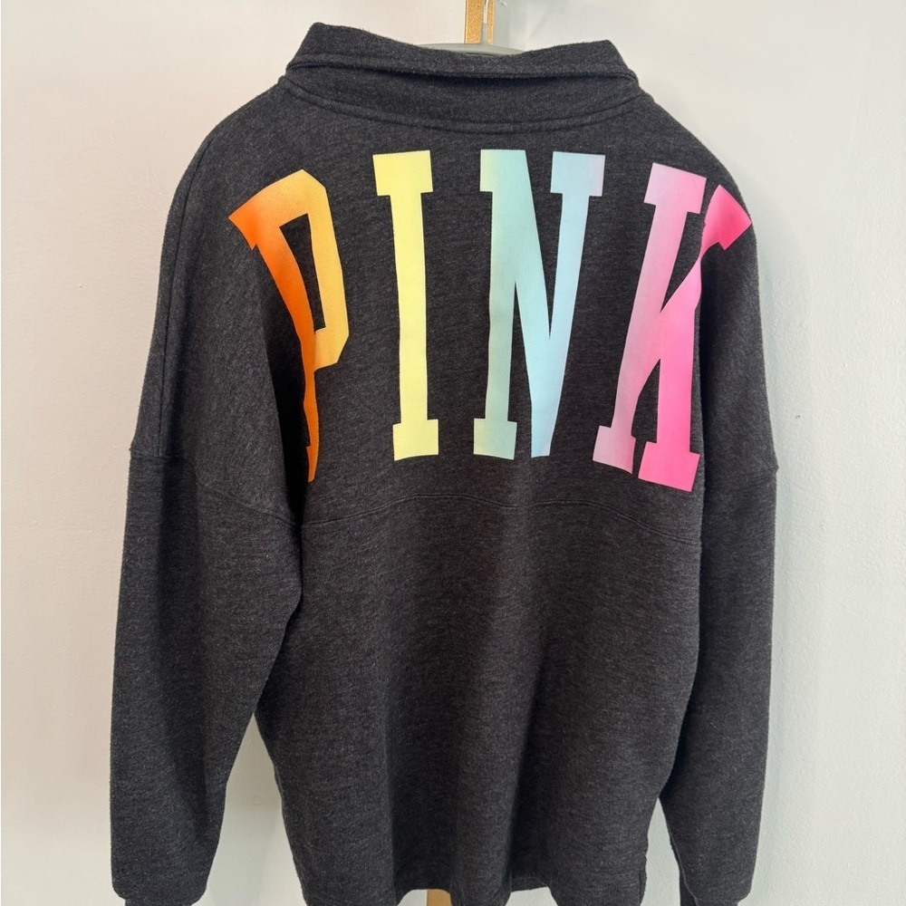 PINK Victoria's Secret Charcoal Zip-Up - Picture 4 of 5